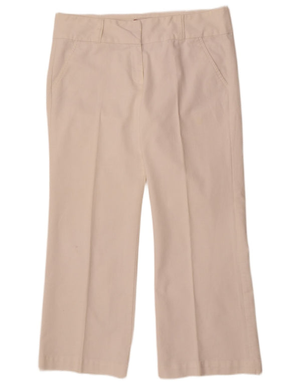 Monsoon Womens Straight Chino Trousers UK 16 Large W36 L29 White Cotton