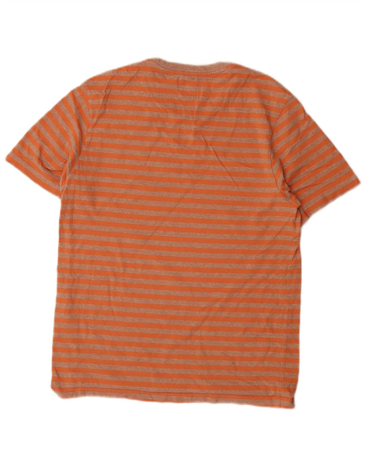 Levi's Mens Standard Fit T-Shirt Top Small Orange Striped Cotton