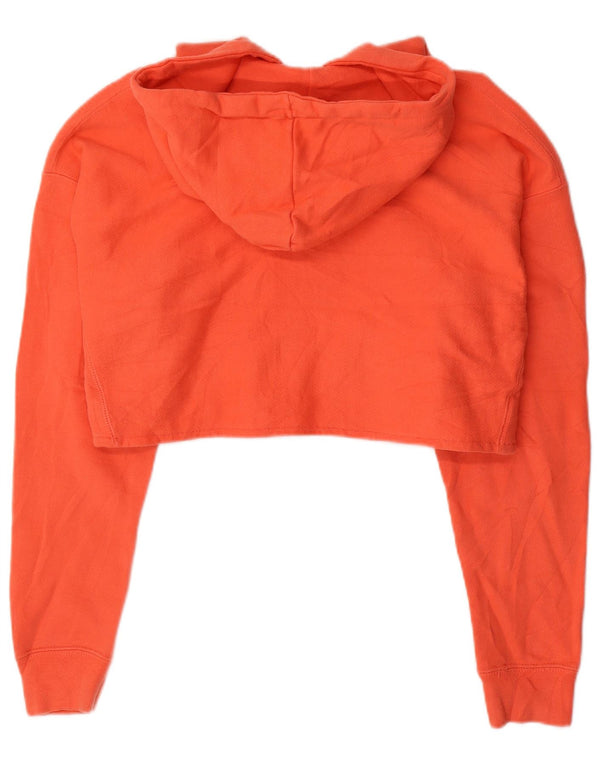 CHAMPION Womens Reverse Weave Oversized Hoodie Jumper UK 16 Large Orange