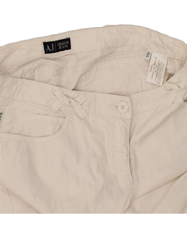 ARMANI Womens Straight Capri Trousers W30 L20 Beige Cotton Vintage Armani and Second-Hand Armani from Messina Hembry 