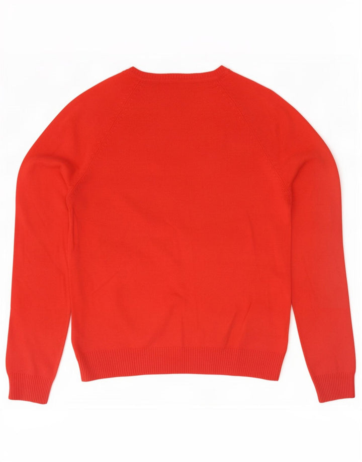 Zara Womens V-Neck Jumper Sweater UK 10 Small Red