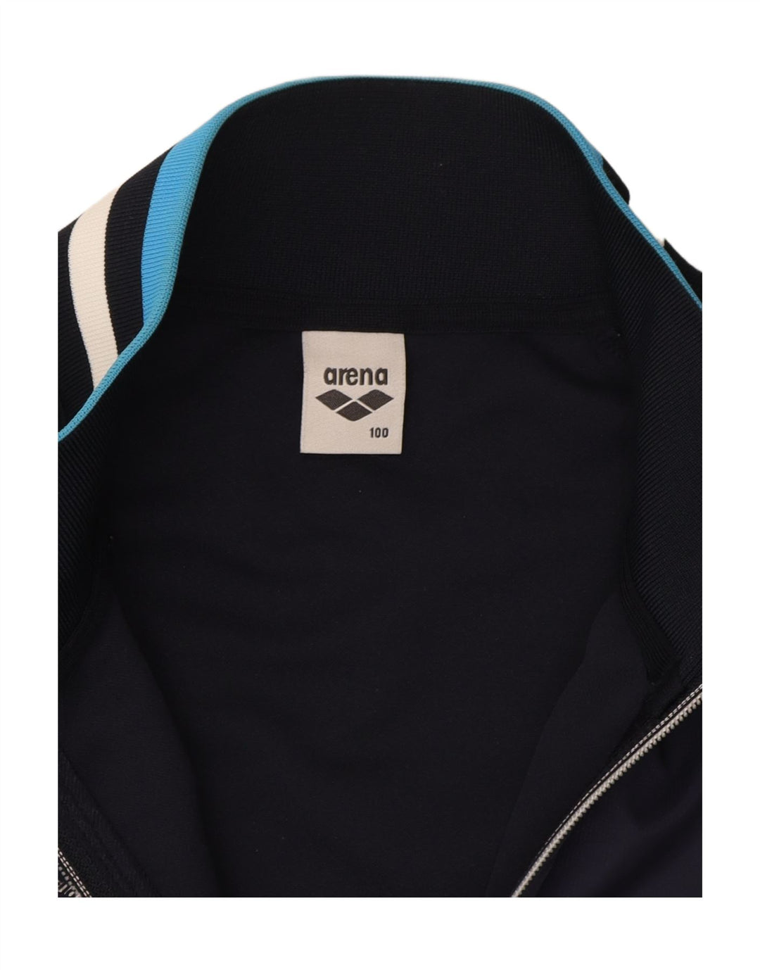 ARENA Mens Graphic Tracksuit Top Jacket Large Navy Blue Colourblock