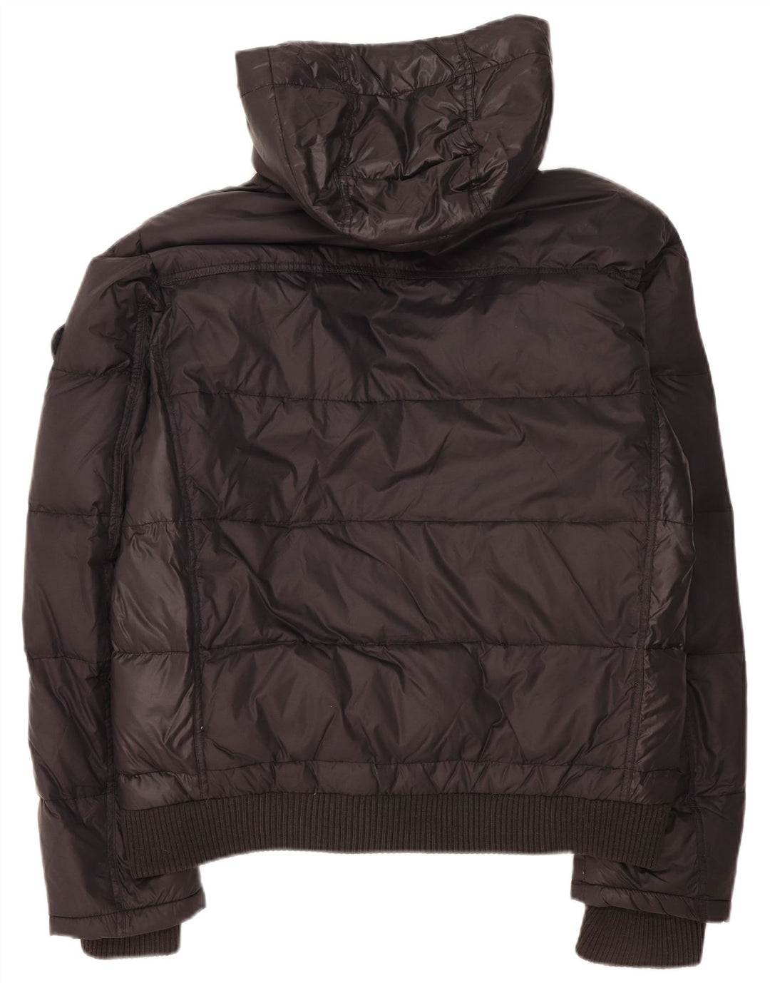 Sergio Tacchini Mens Hooded Padded Jacket IT 52 XL Black Polyamide