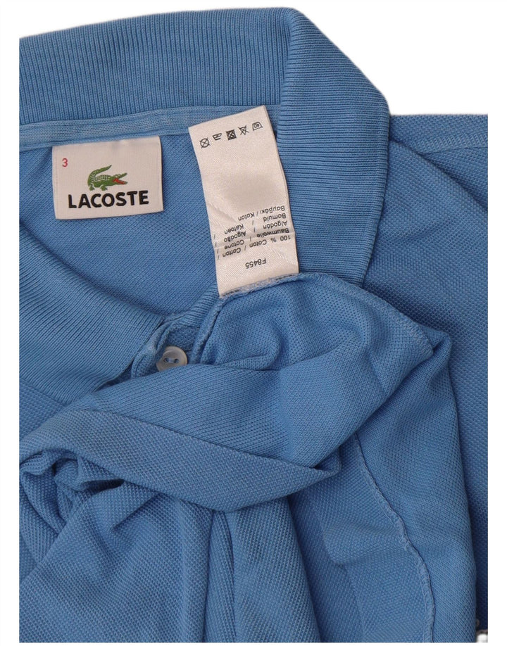 Lacoste Mens Polo Shirt Size 3 Small Blue Cotton