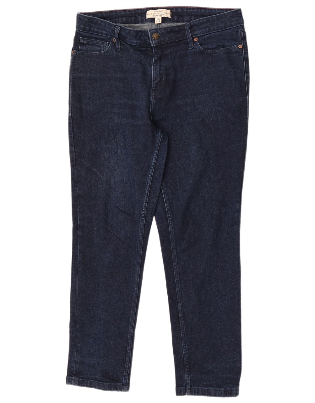 White Stuff Womens Short Straight Jeans UK 14 Large W32 L28 Navy Blue