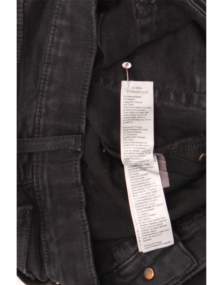 Topshop Womens Skinny Jeans W30 L27 Black Elastane