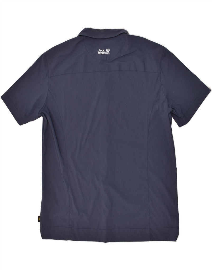 JACK WOLFSKIN Mens Short Sleeve Shirt 2XL Navy Blue Polyamide | Vintage Jack Wolfskin | Thrift | Second-Hand Jack Wolfskin | Used Clothing | Messina Hembry 