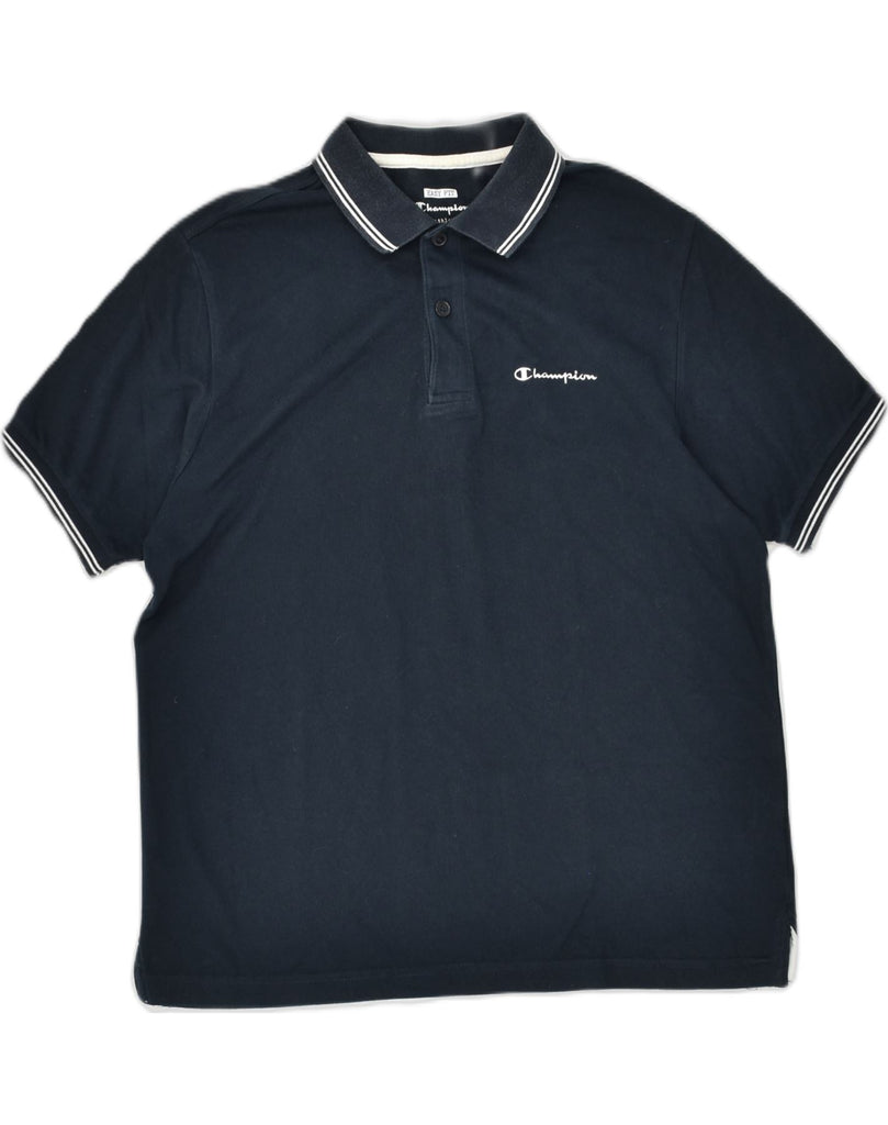 CHAMPION Mens Easy Fit Polo Shirt Small Navy Blue Cotton | Vintage Champion | Thrift | Second-Hand Champion | Used Clothing | Messina Hembry 