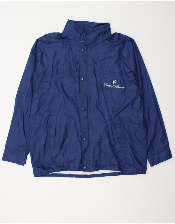 Conte of Florence Mens Rain Jacket UK 42 XL Navy Blue Nylon