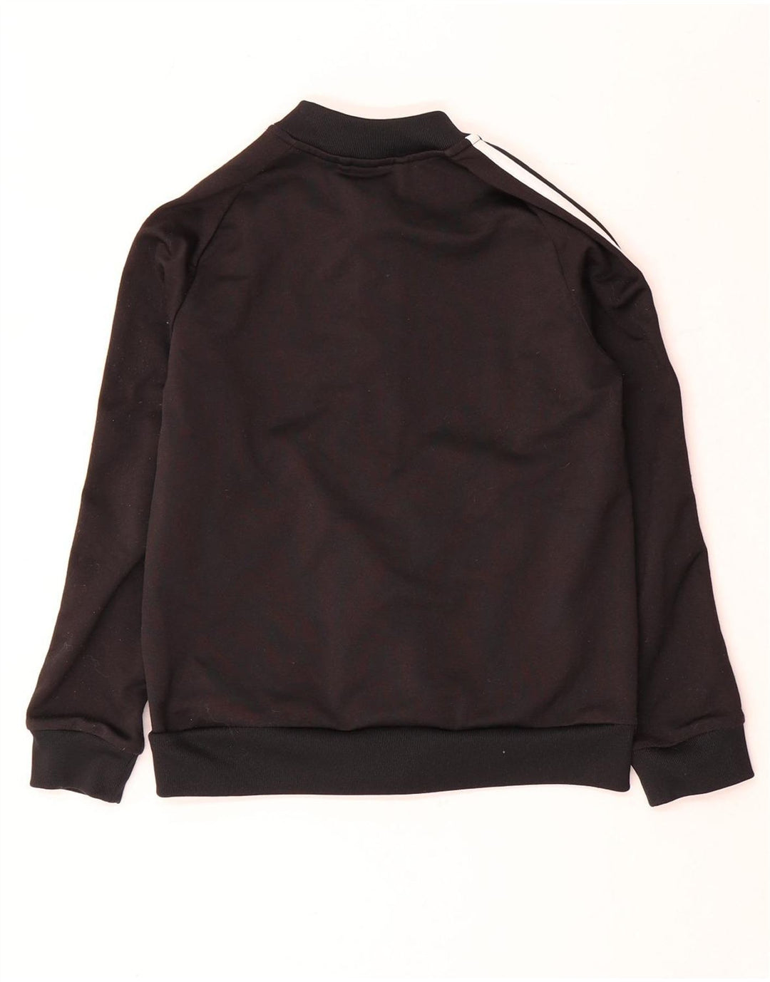 Adidas Boys Tracksuit Top Jacket 9-10 Years Black Polyester