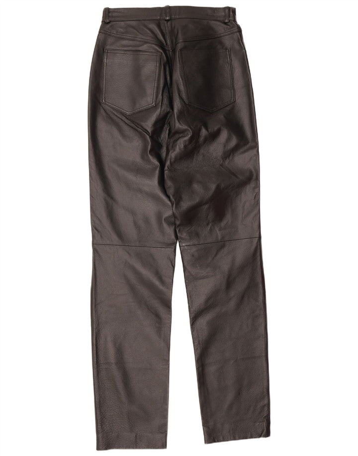 Avitano Womens Slim Leather Trousers EU 38 Medium W26 L33 Black