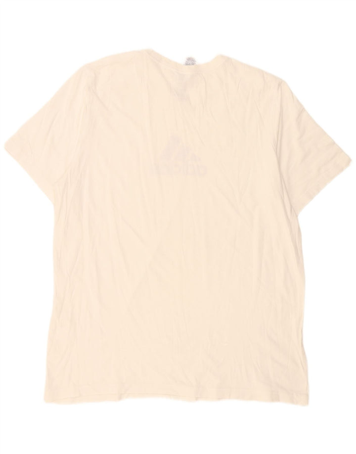 Adidas Mens Graphic T-Shirt Top XL White Cotton