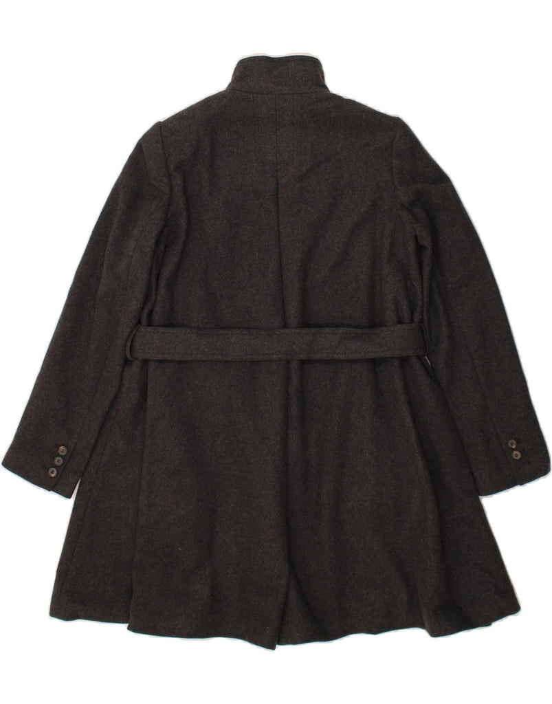 ALL SAINTS Womens Double Breasted Coat UK 10 Small  Grey Wool Vintage All Saints and Second-Hand All Saints from Messina Hembry 