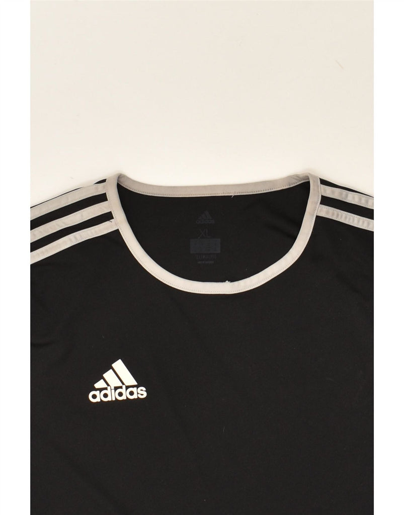 ADIDAS Mens Climalite T-Shirt Top XL Black Colourblock Polyester Vintage Adidas and Second-Hand Adidas from Messina Hembry 