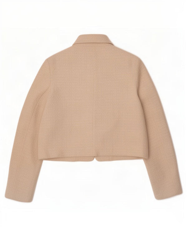 Zara Womens Bolero Jacket UK 10 Small Off White Cotton