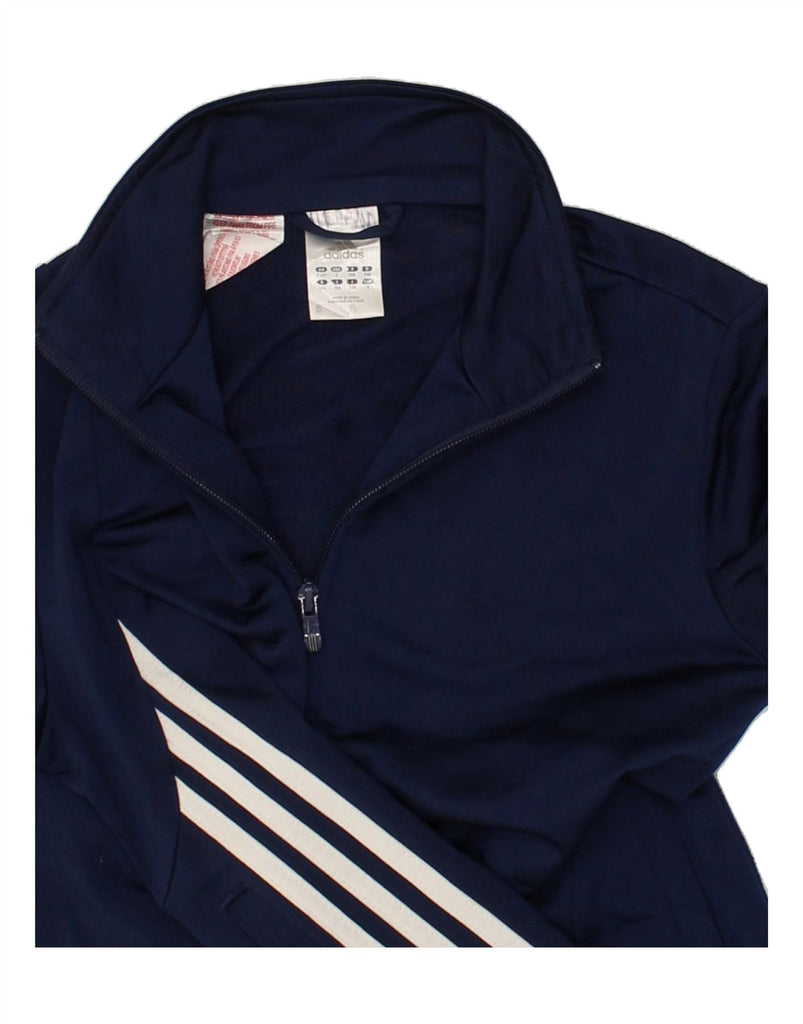 ADIDAS Boys Tracksuit Top Jacket 9-10 Years Navy Blue Polyester | Vintage Adidas | Thrift | Second-Hand Adidas | Used Clothing | Messina Hembry 