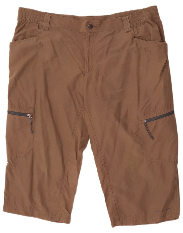 Columbia Mens Titanium Cargo Shorts XL W40 Brown Cotton