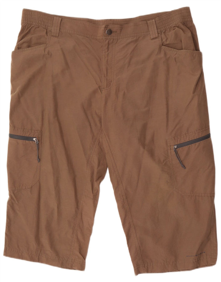 Columbia Mens Titanium Cargo Shorts XL W40 Brown Cotton