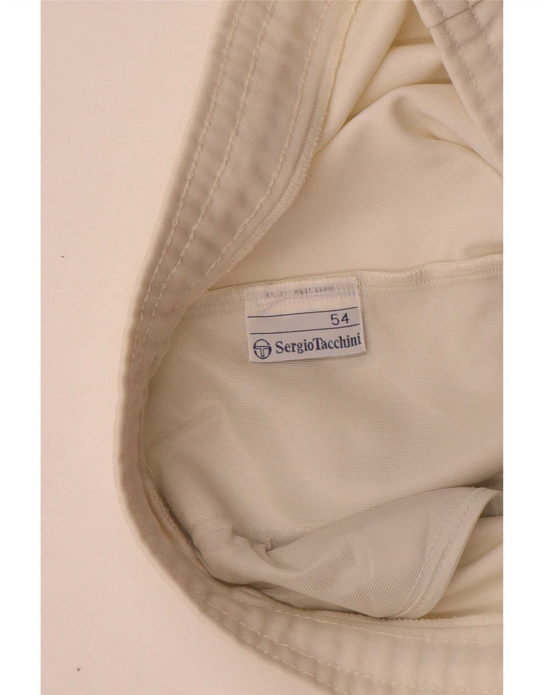 Sergio Tacchini Mens Graphic Sport Shorts IT 54 XL White Polyester
