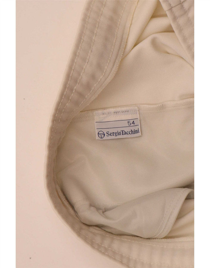 Sergio Tacchini Mens Graphic Sport Shorts IT 54 XL White Polyester