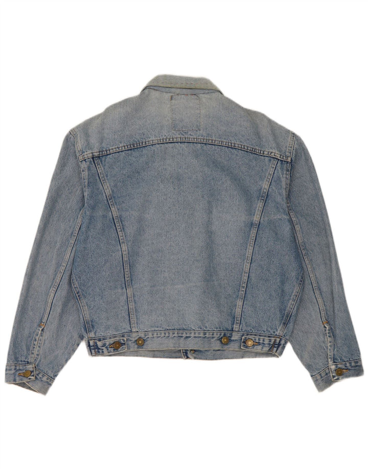 Carrera Mens Distressed Denim Jacket UK 36 Small Blue Cotton