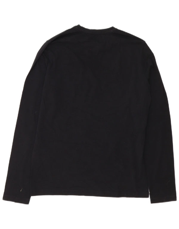 Calvin Klein Jeans Mens Graphic Top Long Sleeve Large Black Cotton