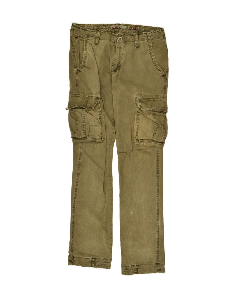 VINTAGE Mens Straight Cargo Trousers IT 46 Small W29 L33 Khaki Cotton Vintage Vintage and Second-Hand Vintage from Messina Hembry 