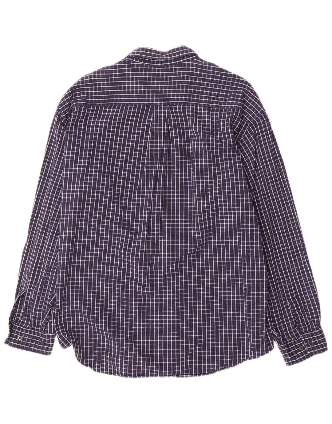 DOCKERS Mens Flannel Shirt XL Navy Blue Check Cotton