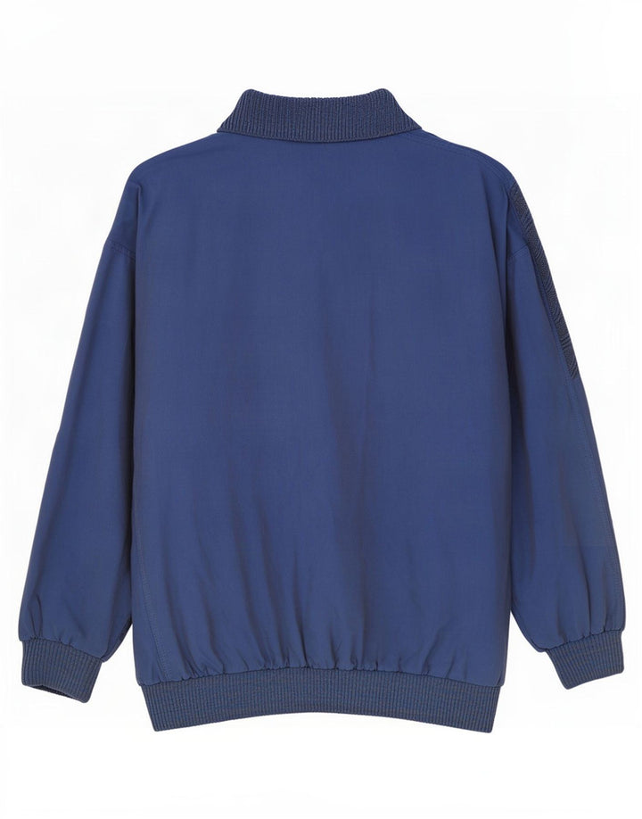 Tom Tailor Mens Polo Neck Sweatshirt Jumper Large Navy Blue Cotton