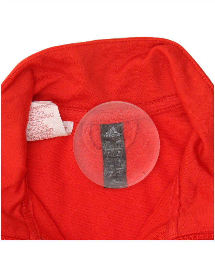 ADIDAS Boys Tracksuit Top Jacket 11-12 Years Red