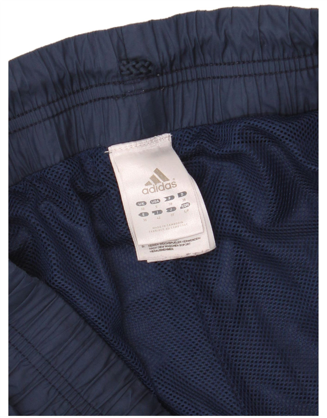 ADIDAS Womens Tracksuit Trousers Joggers UK 10 Small Navy Blue Polyamide