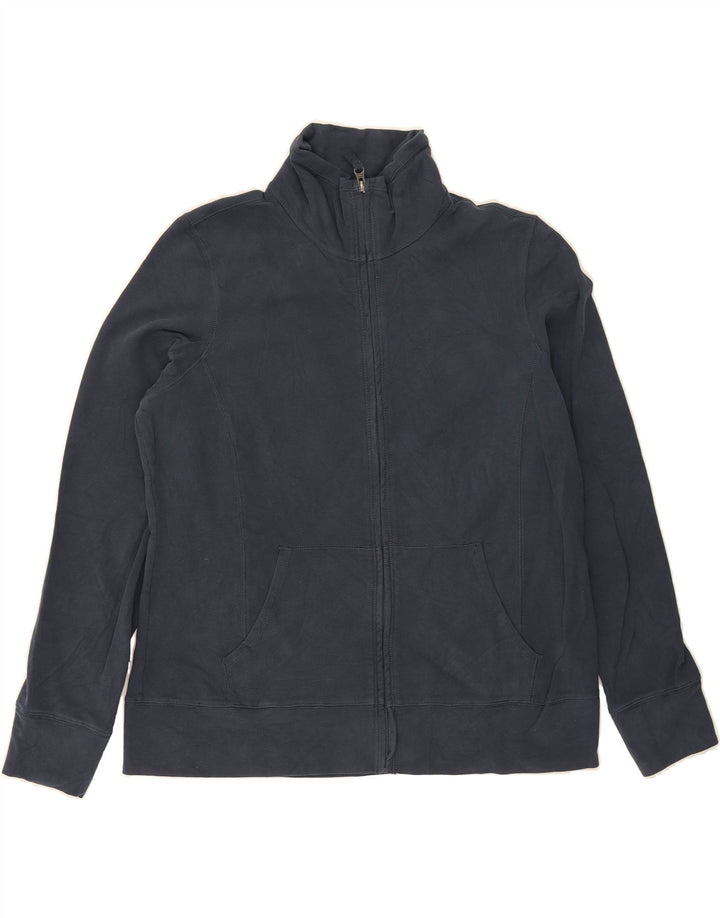 L.L.BEAN Womens Tracksuit Top Jacket UK 16 Large Blue Cotton Vintage L.L.Bean and Second-Hand L.L.Bean from Messina Hembry 