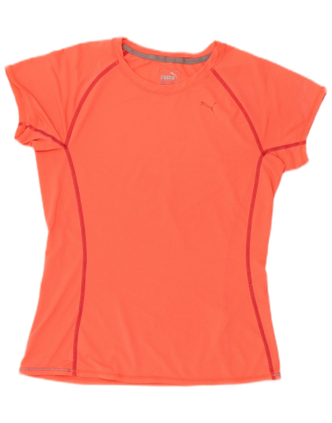 PUMA Womens T-Shirt Top UK 8 Small Orange Polyester