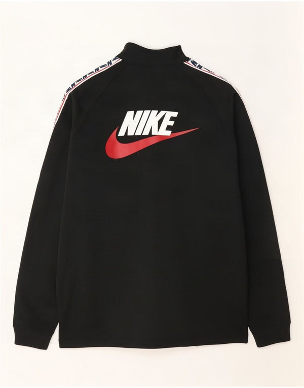 Nike Mens Graphic Tracksuit Top Jacket Small Black Colourblock Polyester