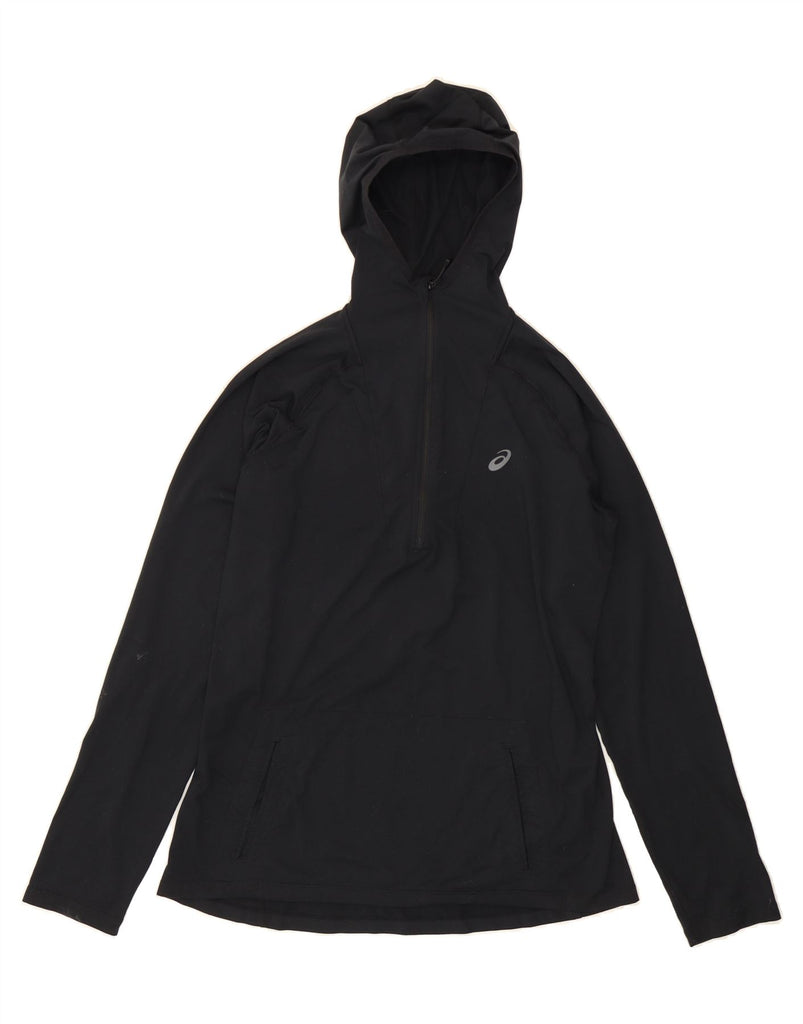 ASICS Womens Hoodie Jumper UK 18 XL Black Polyester Vintage Asics and Second-Hand Asics from Messina Hembry 