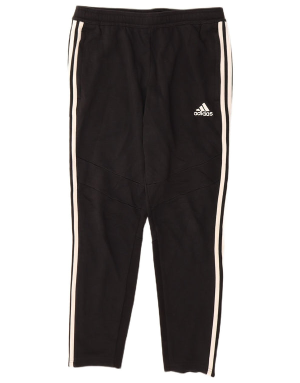 ADIDAS Mens Tracksuit Trousers Medium  Black Cotton