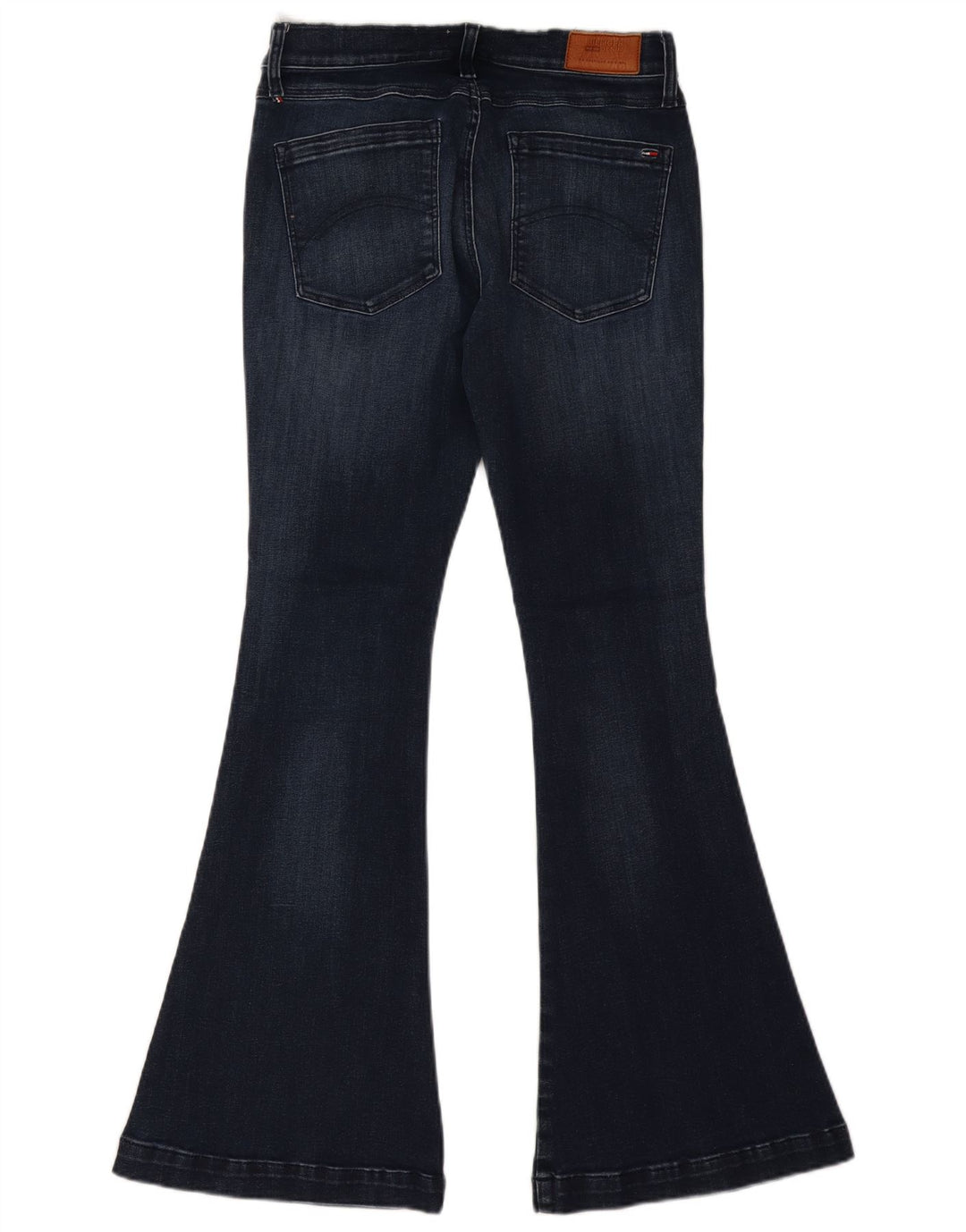Tommy Hilfiger Womens Flared Jeans W30 L30 Navy Blue Cotton