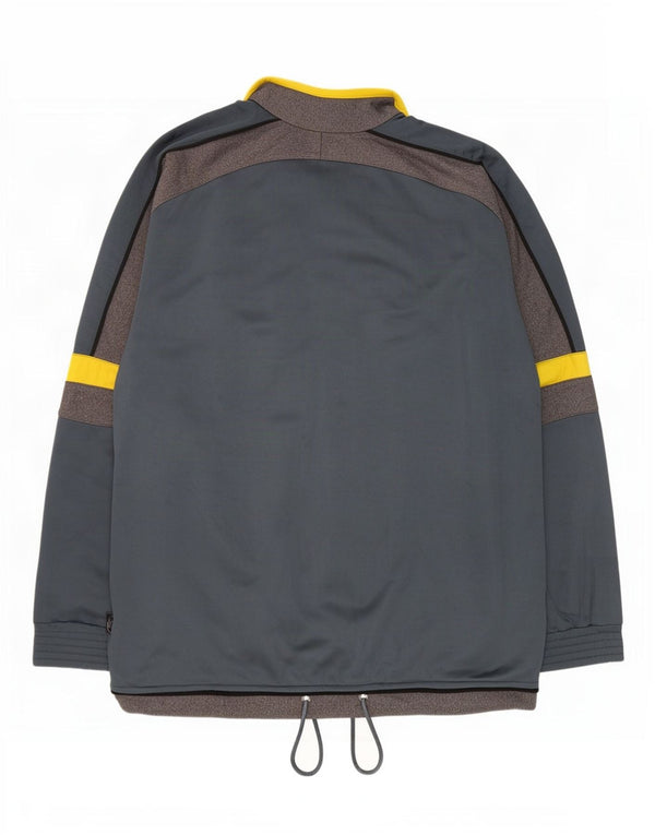Brugi Mens Graphic Tracksuit Top Jacket XL Grey Colourblock Polyester