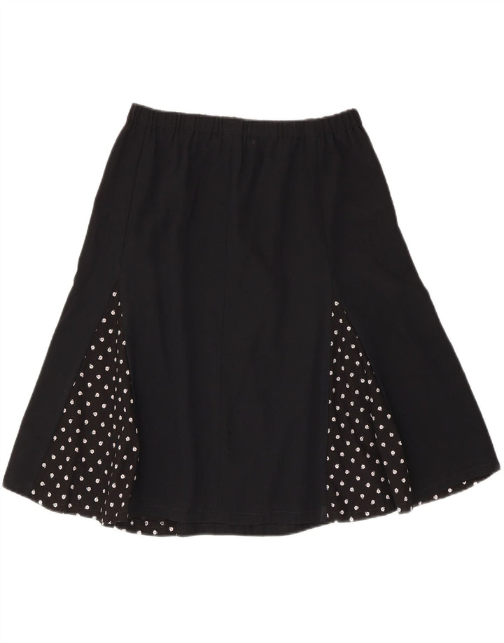 Vintage Womens A-Line Skirt W30 Medium Black Spotted