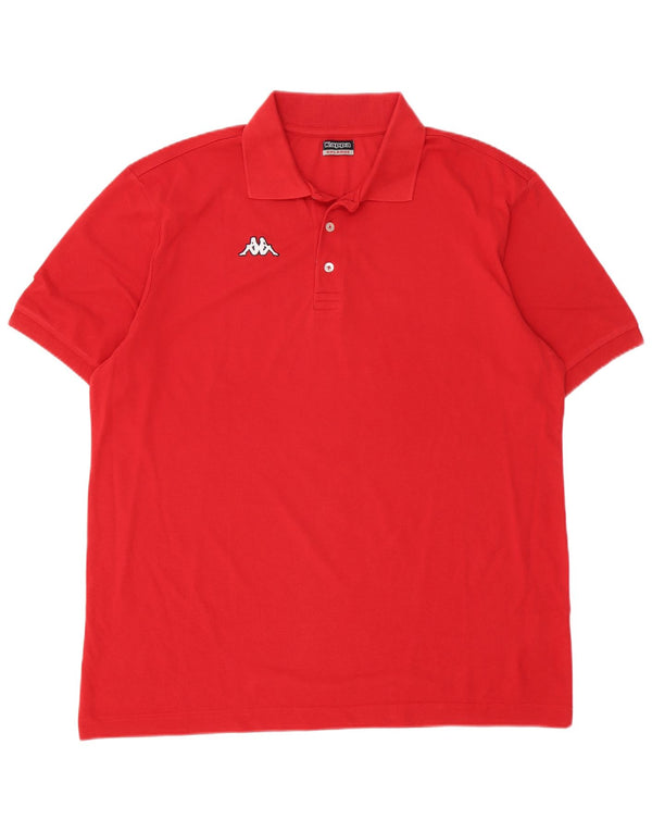 Kappa Mens Polo Shirt 2XL Red Cotton