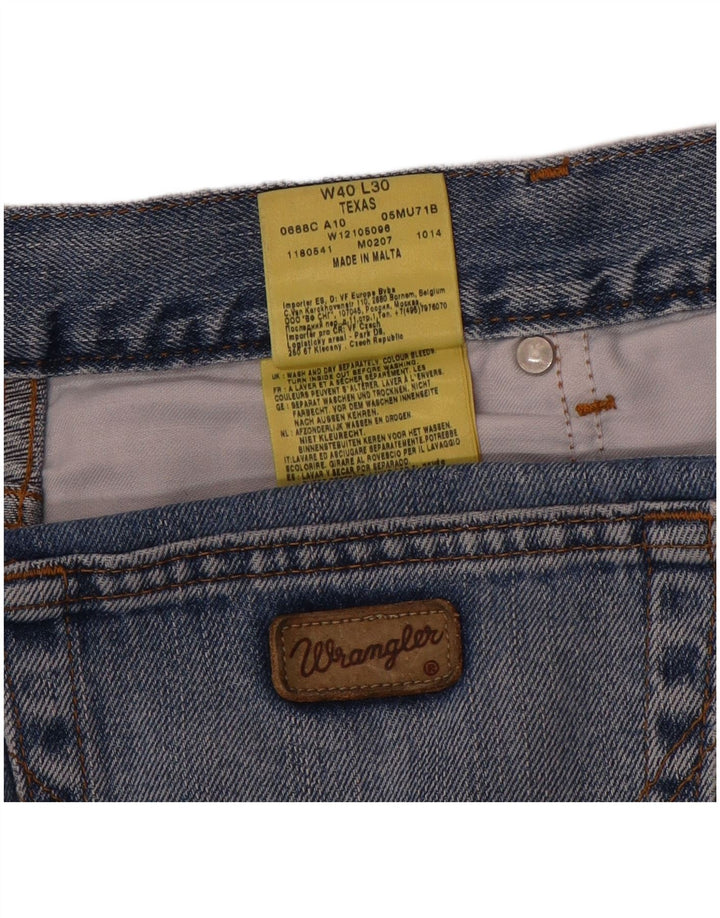 Wrangler Mens Texas Straight Jeans W40 L30 Blue Cotton