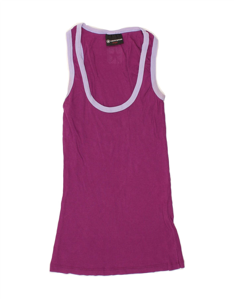 CONVERSE Womens Vest Top UK 14 Large Purple Cotton | Vintage Converse | Thrift | Second-Hand Converse | Used Clothing | Messina Hembry 