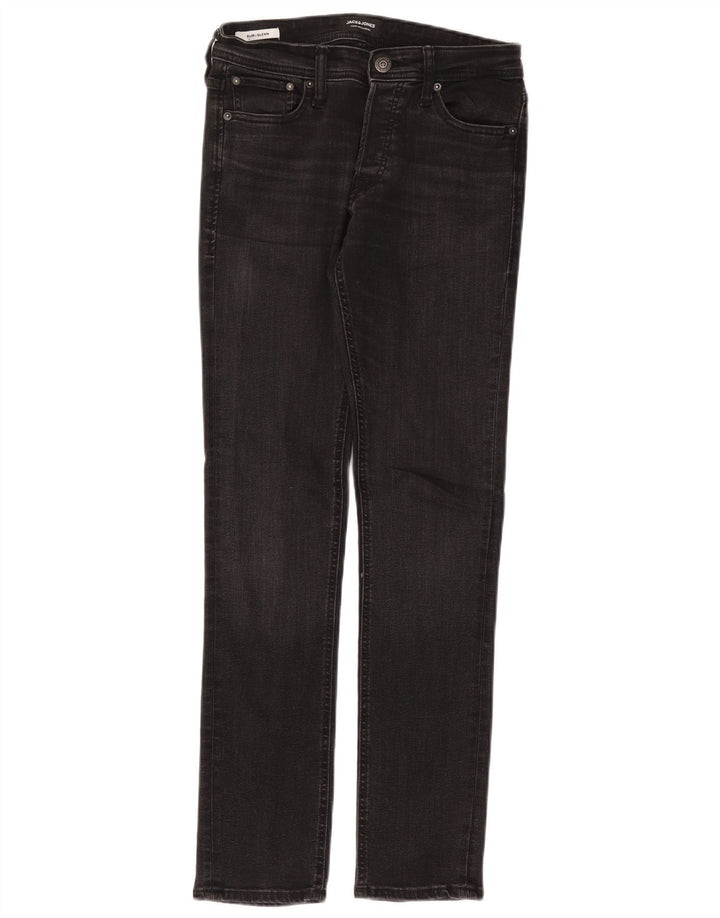 Jack & Jones Mens GLENN Slim Jeans W30 L32 Grey Cotton