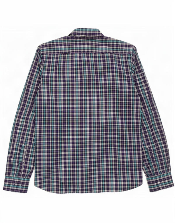 Gas Mens Shirt Large Purple Check