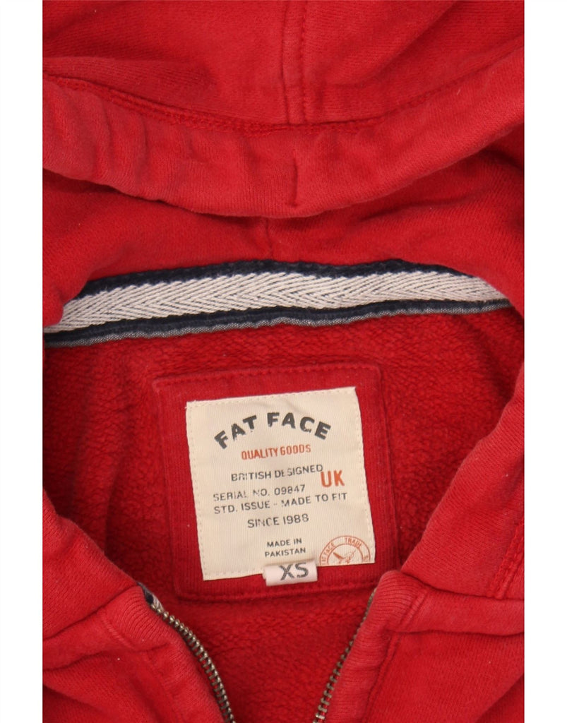 FAT FACE Mens Zip Hoodie Sweater XS Red Cotton Vintage Fat Face and Second-Hand Fat Face from Messina Hembry 