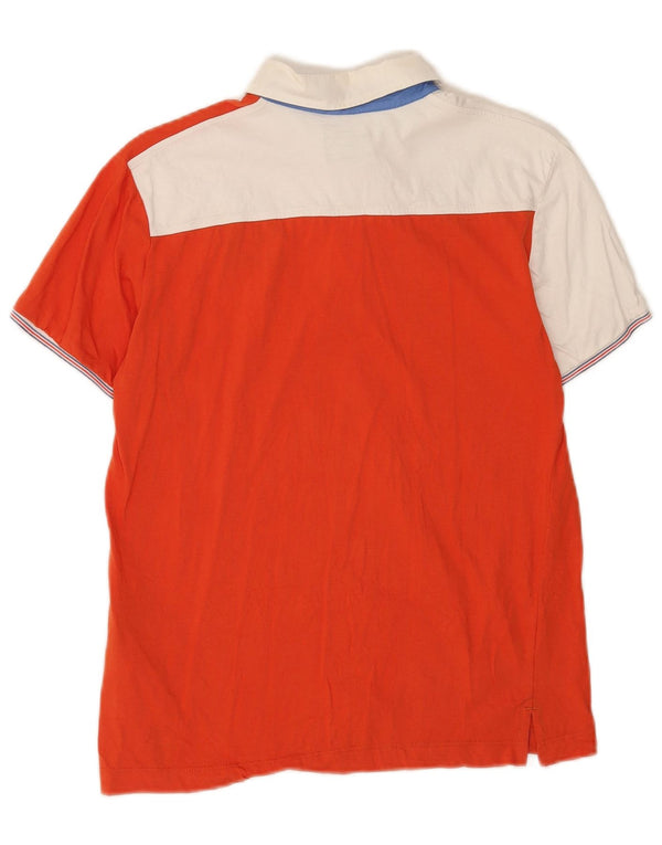La Martina Boys Graphic Polo Shirt 13-14 Years Red Colourblock Cotton