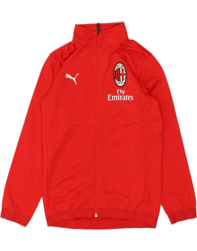 PUMA Boys AC Milan Graphic Tracksuit Top Jacket 11-12 Years Red Polyester | Vintage Puma | Thrift | Second-Hand Puma | Used Clothing | Messina Hembry 