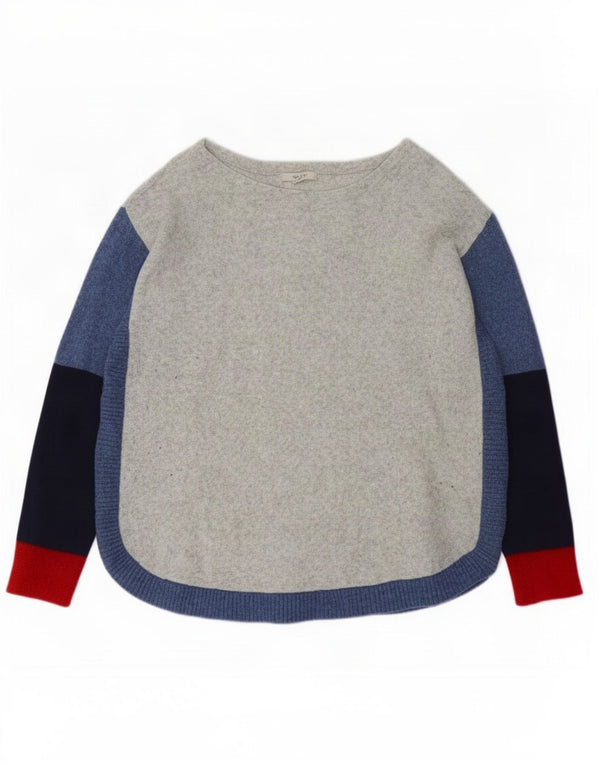 White Stuff Womens Boat Neck Jumper Sweater UK 18 XL Grey Colourblock