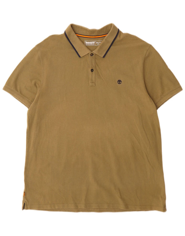 Timberland Mens Slim Fit Polo Shirt 2XL Khaki