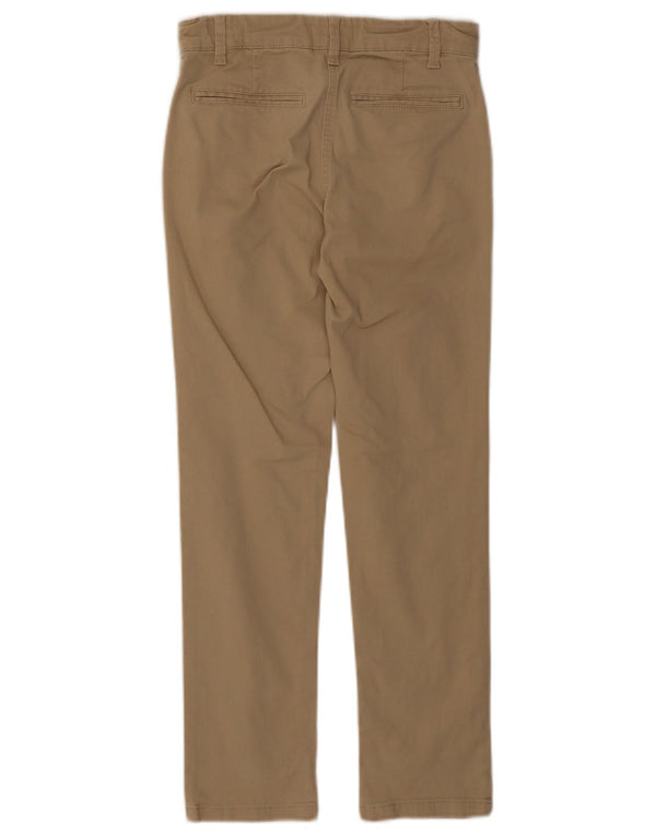 Benetton Boys Slim Chino Trousers 10-11 Years XL W26 L26 Beige Cotton